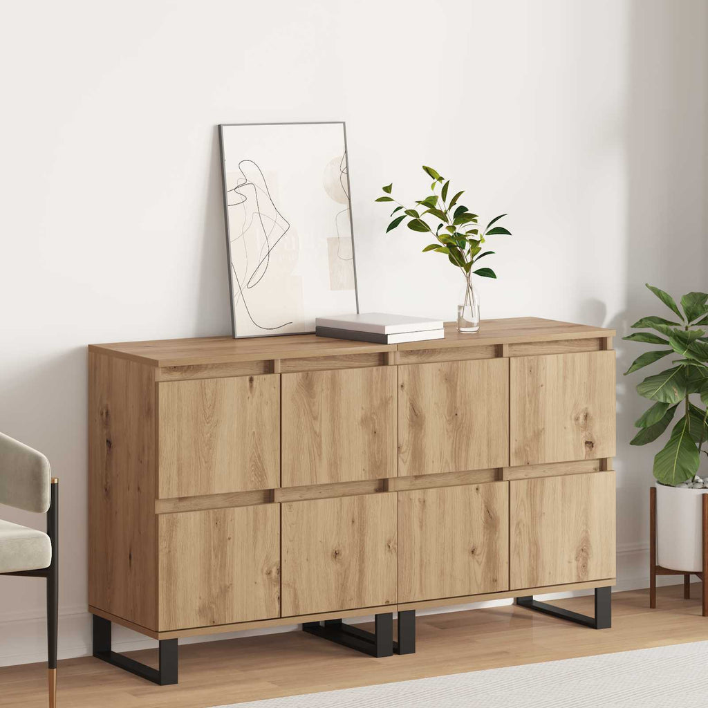 Sideboard 2 pcs Artisan-Eiche 60 x 35 x 70 cm