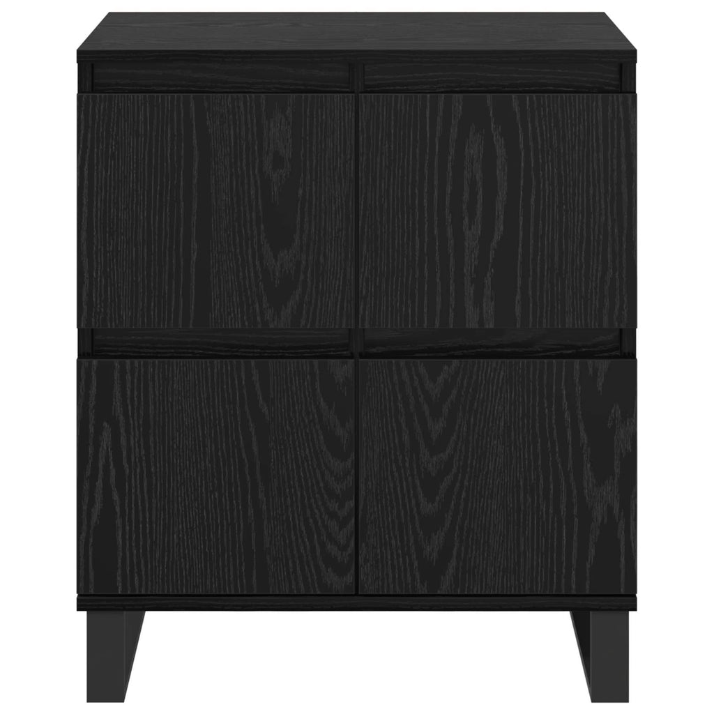 Sideboard 2 pcs Schwarz Eichen-Optik 60 x 35 x 70 cm