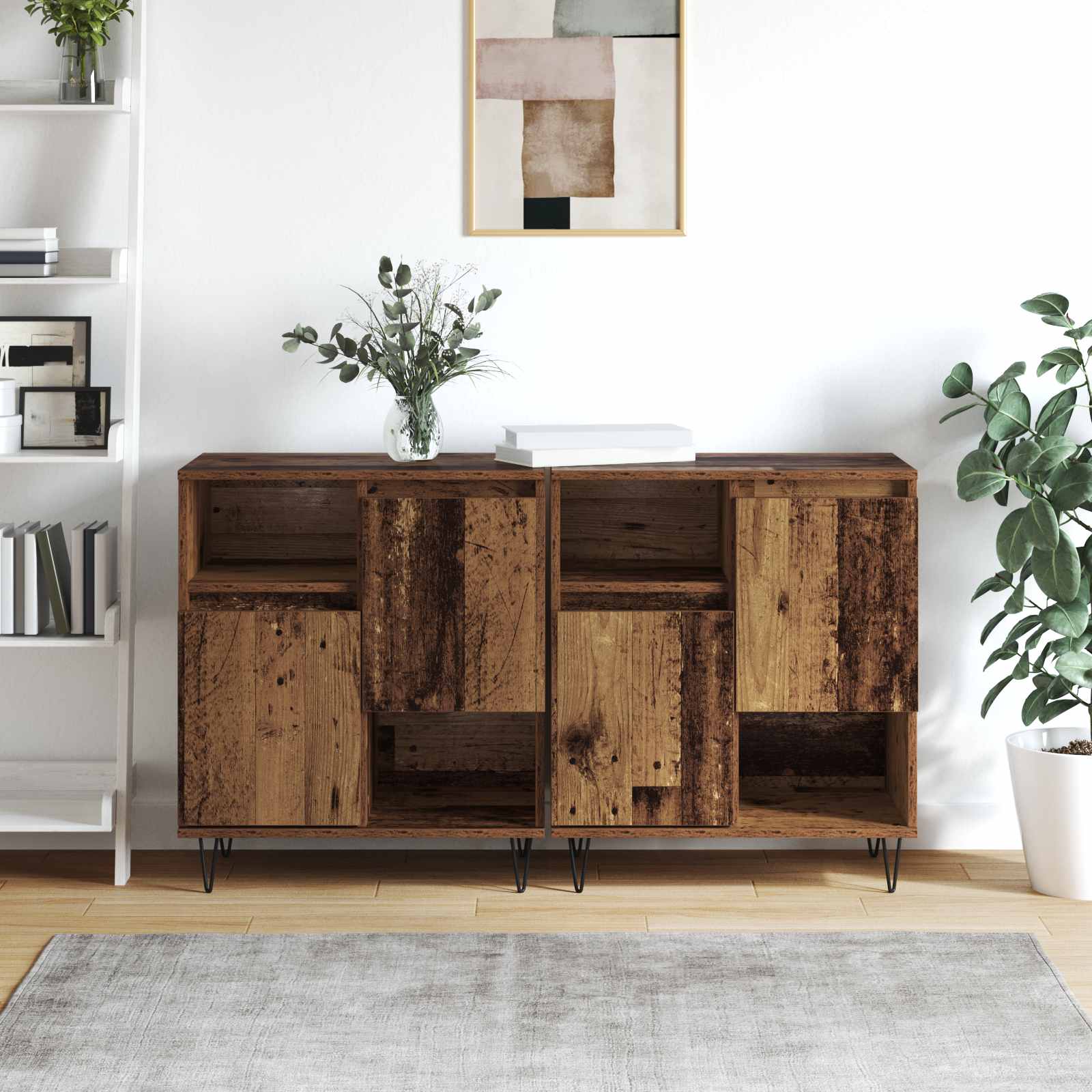 Sideboard 2 pcs Altholz 60 x 35 x 70 cm