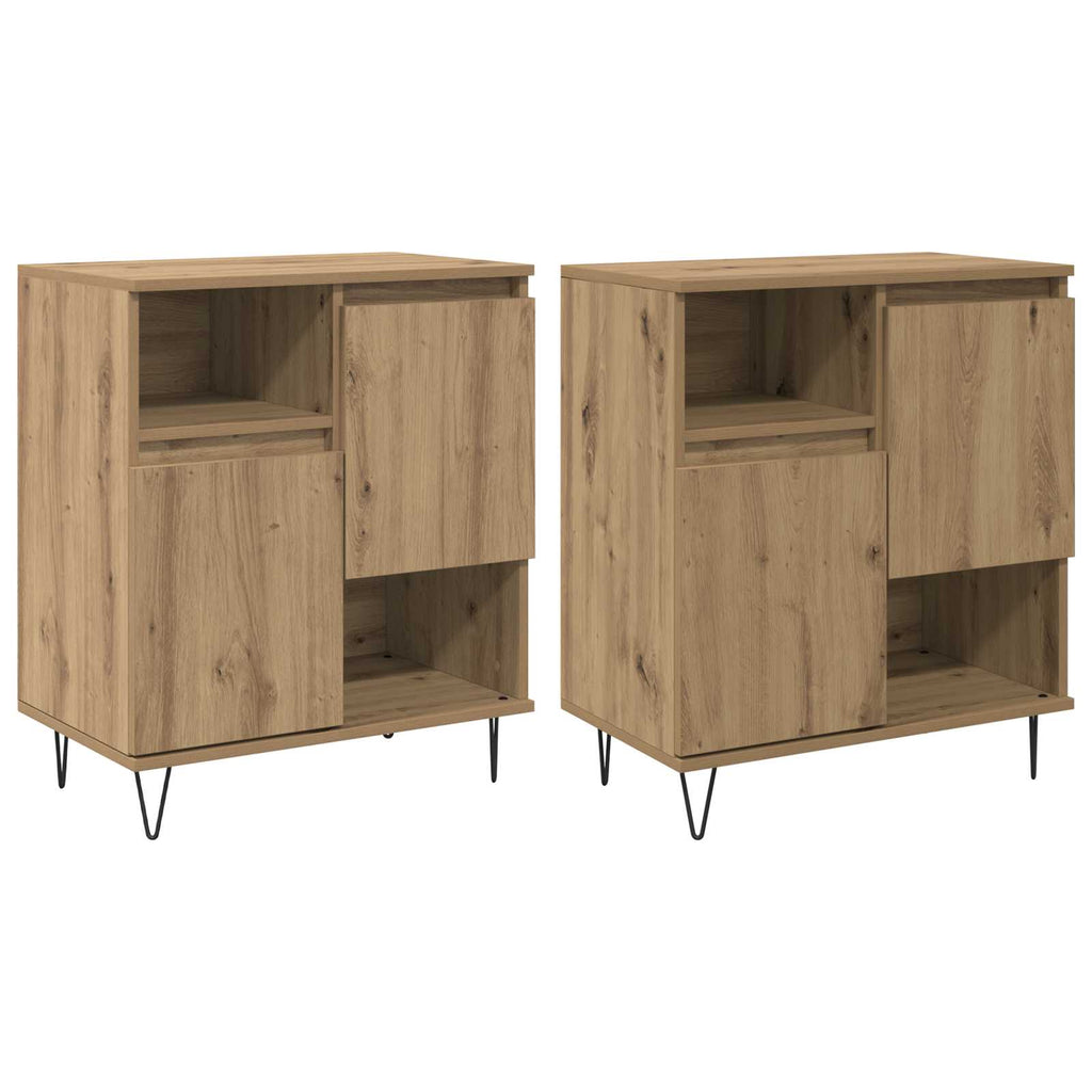 Sideboard 2 pcs Artisan-Eiche 60 x 35 x 70 cm