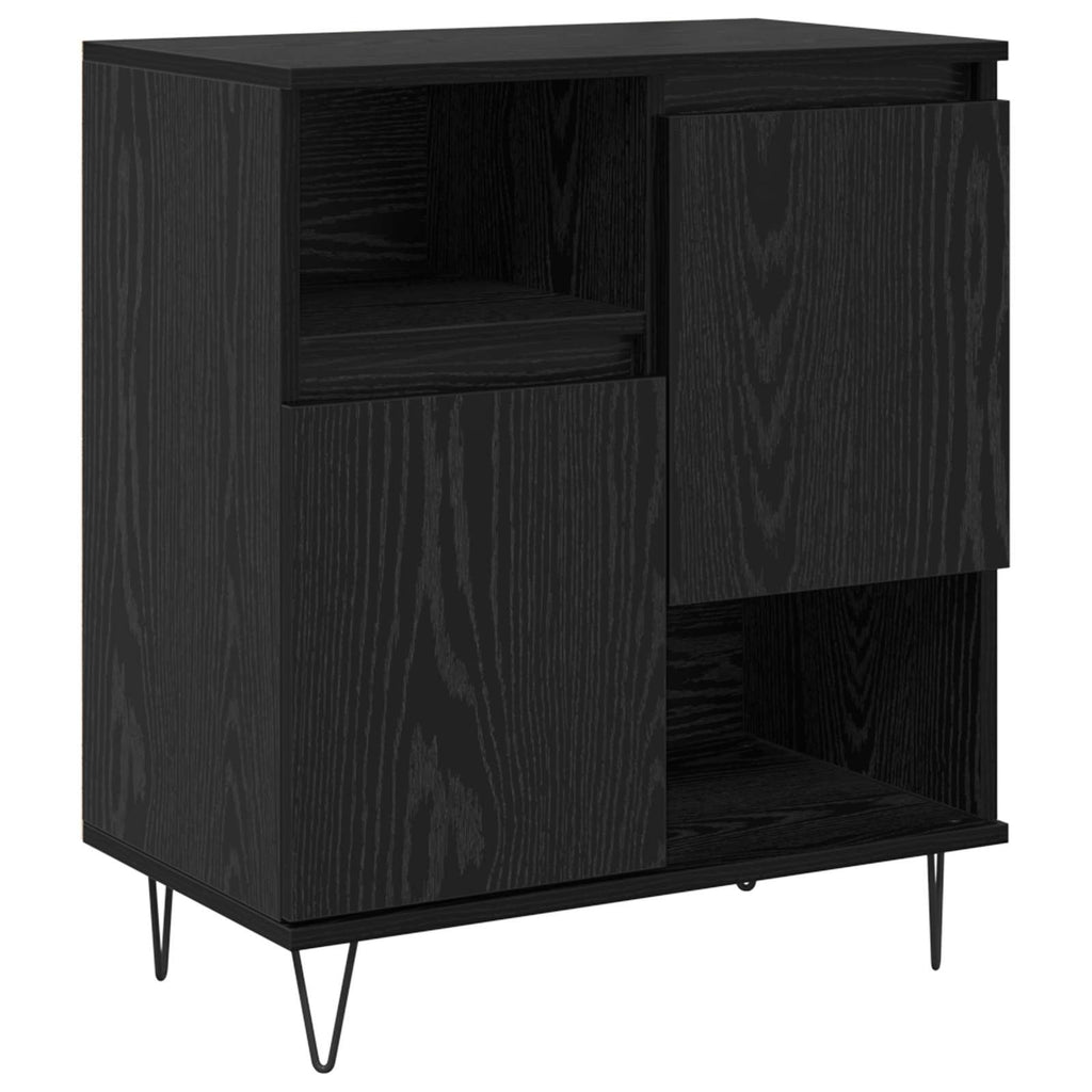 Sideboard 2 pcs Schwarz Eichen-Optik 60 x 35 x 70 cm