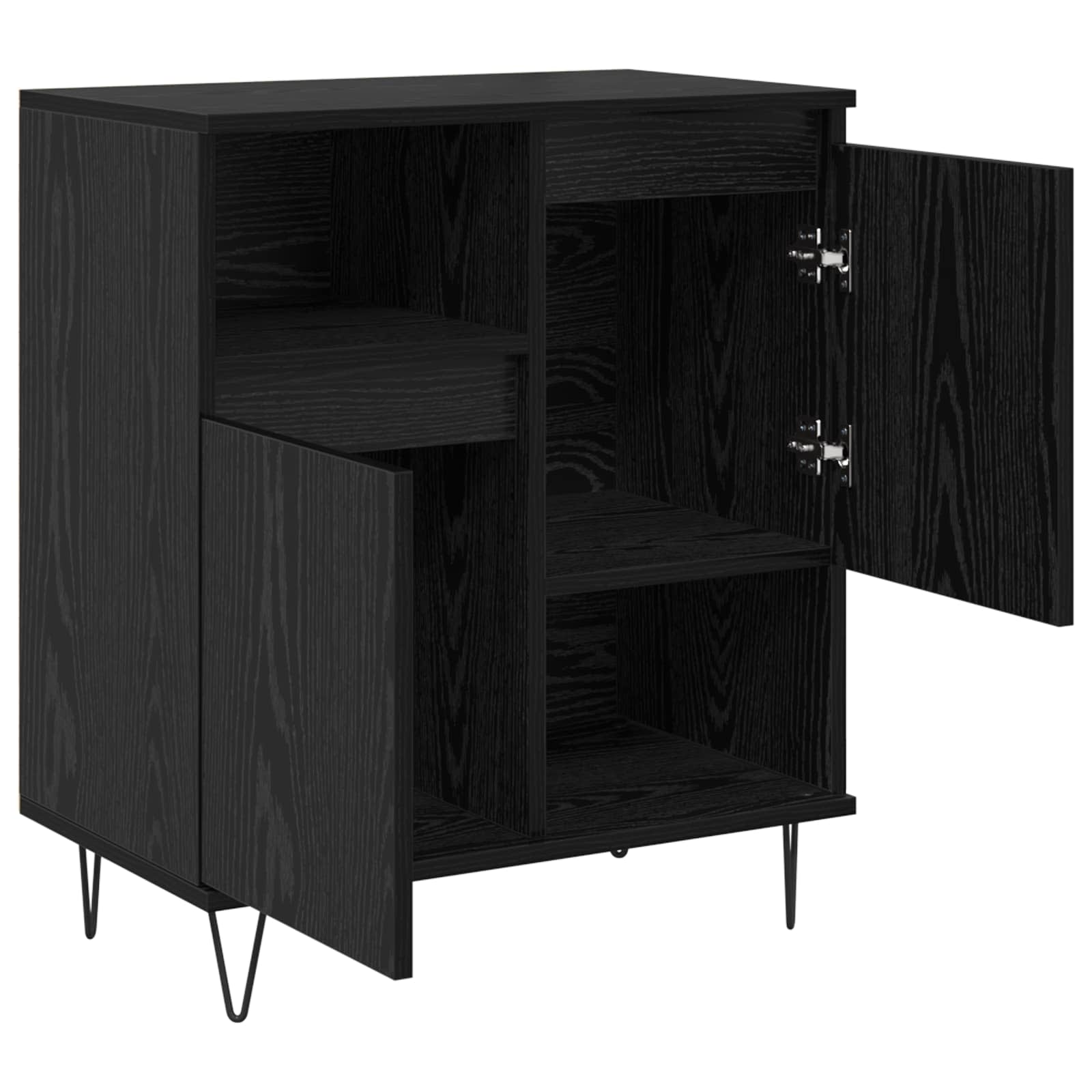 Sideboard 2 pcs Schwarz Eichen-Optik 60 x 35 x 70 cm