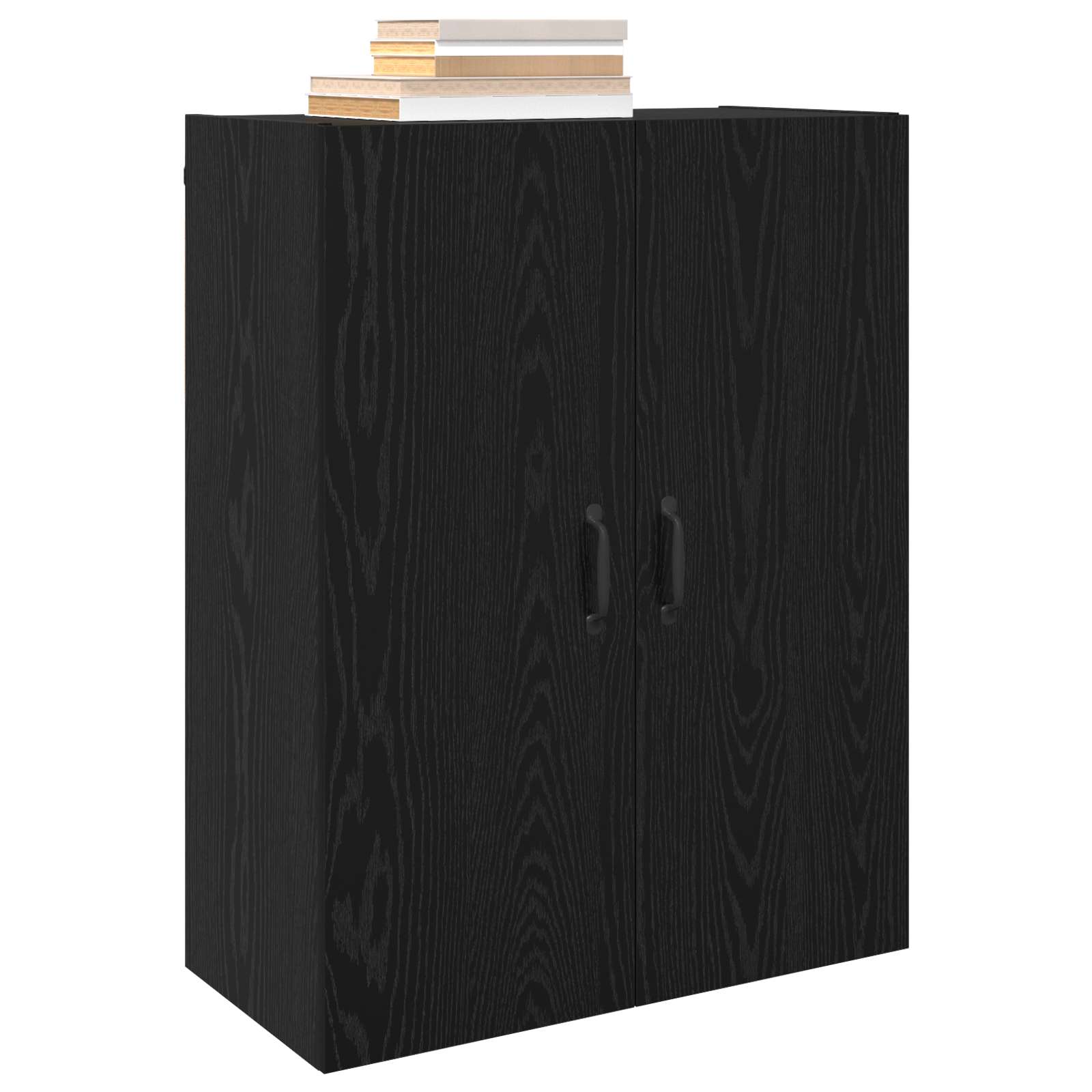 Wandschrank 2 pcs Schwarz Eichen-Optik 69,5 x 34 x 90 cm