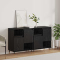 Sideboards 2 pcs Schwarz Eichen-Optik