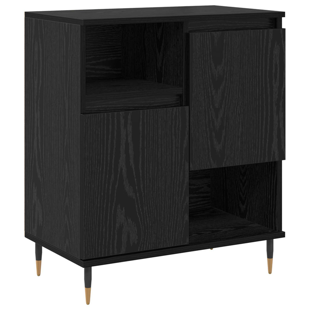 Sideboards 2 pcs Schwarz Eichen-Optik