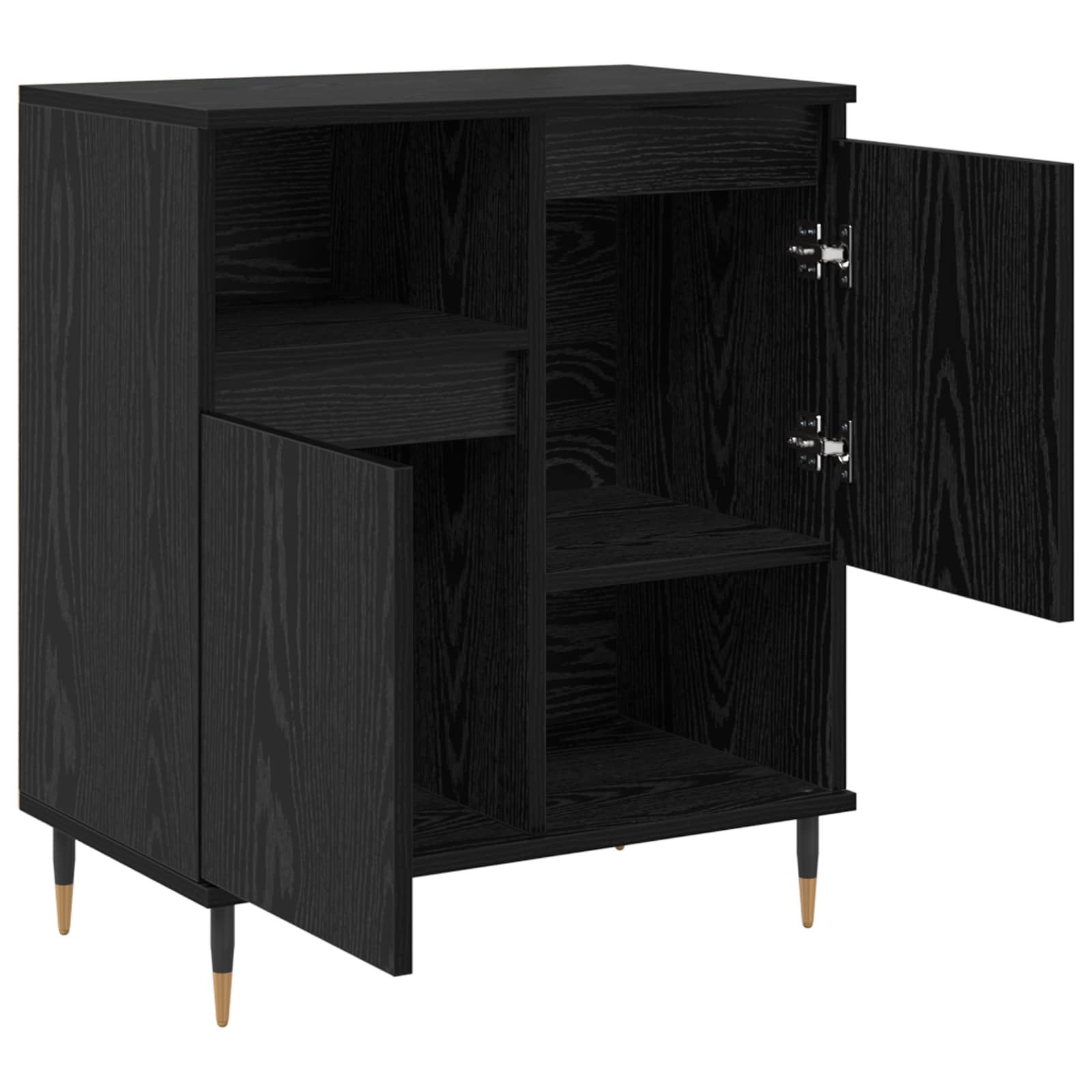 Sideboards 2 pcs Schwarz Eichen-Optik
