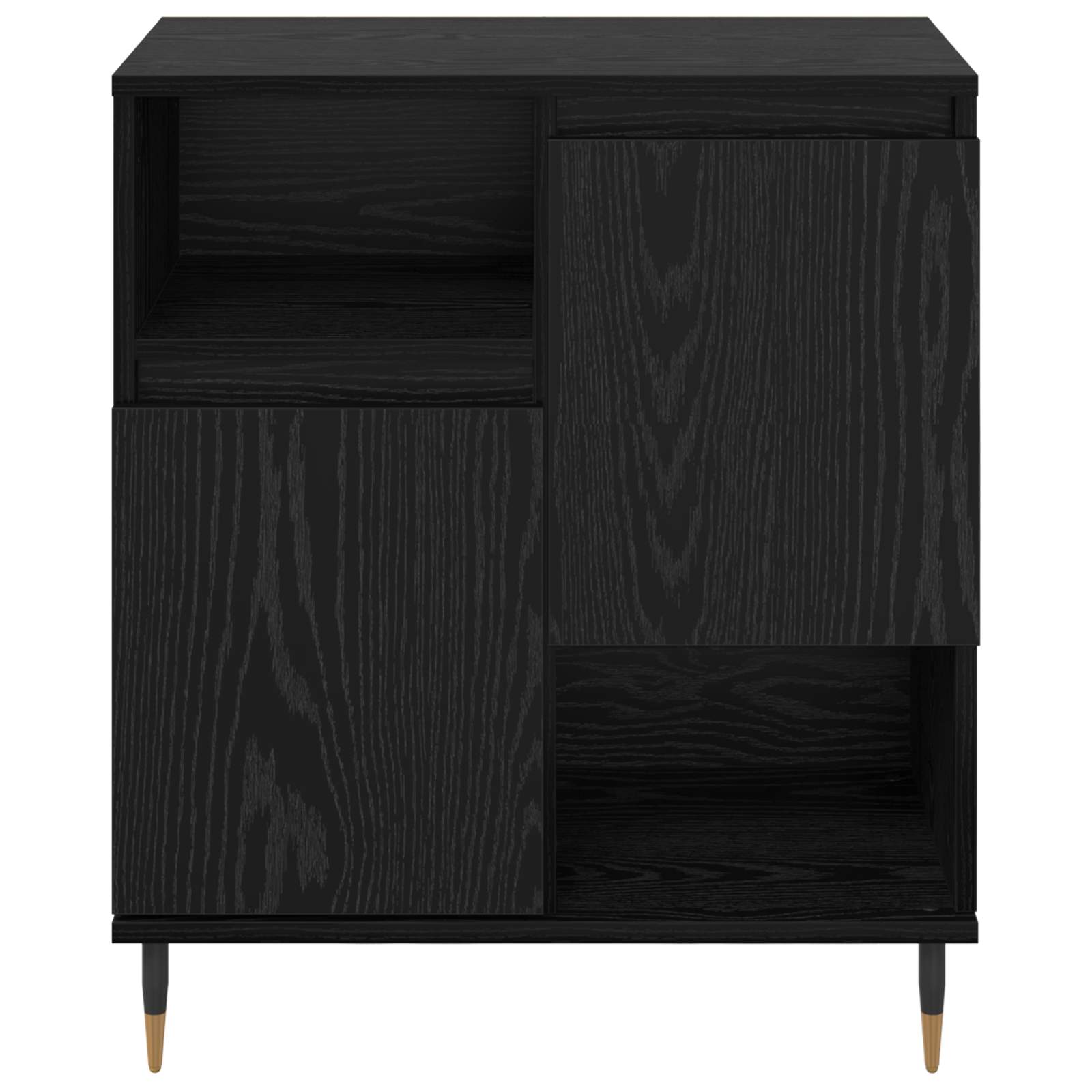 Sideboards 2 pcs Schwarz Eichen-Optik