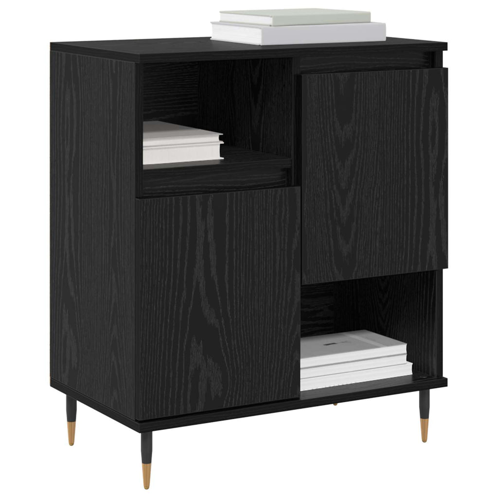 Sideboards 2 pcs Schwarz Eichen-Optik