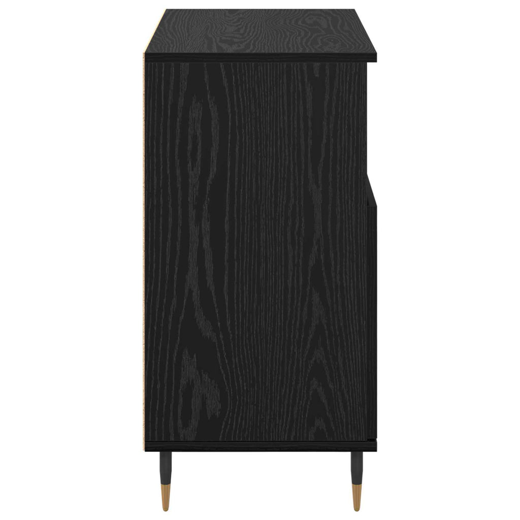 Sideboards 2 pcs Schwarz Eichen-Optik
