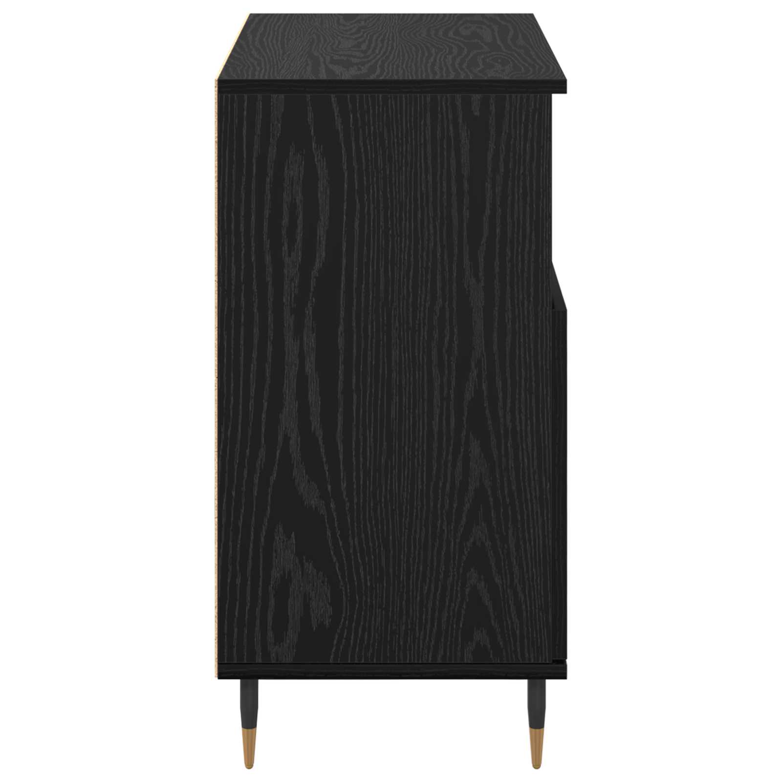 Sideboards 2 pcs Schwarz Eichen-Optik