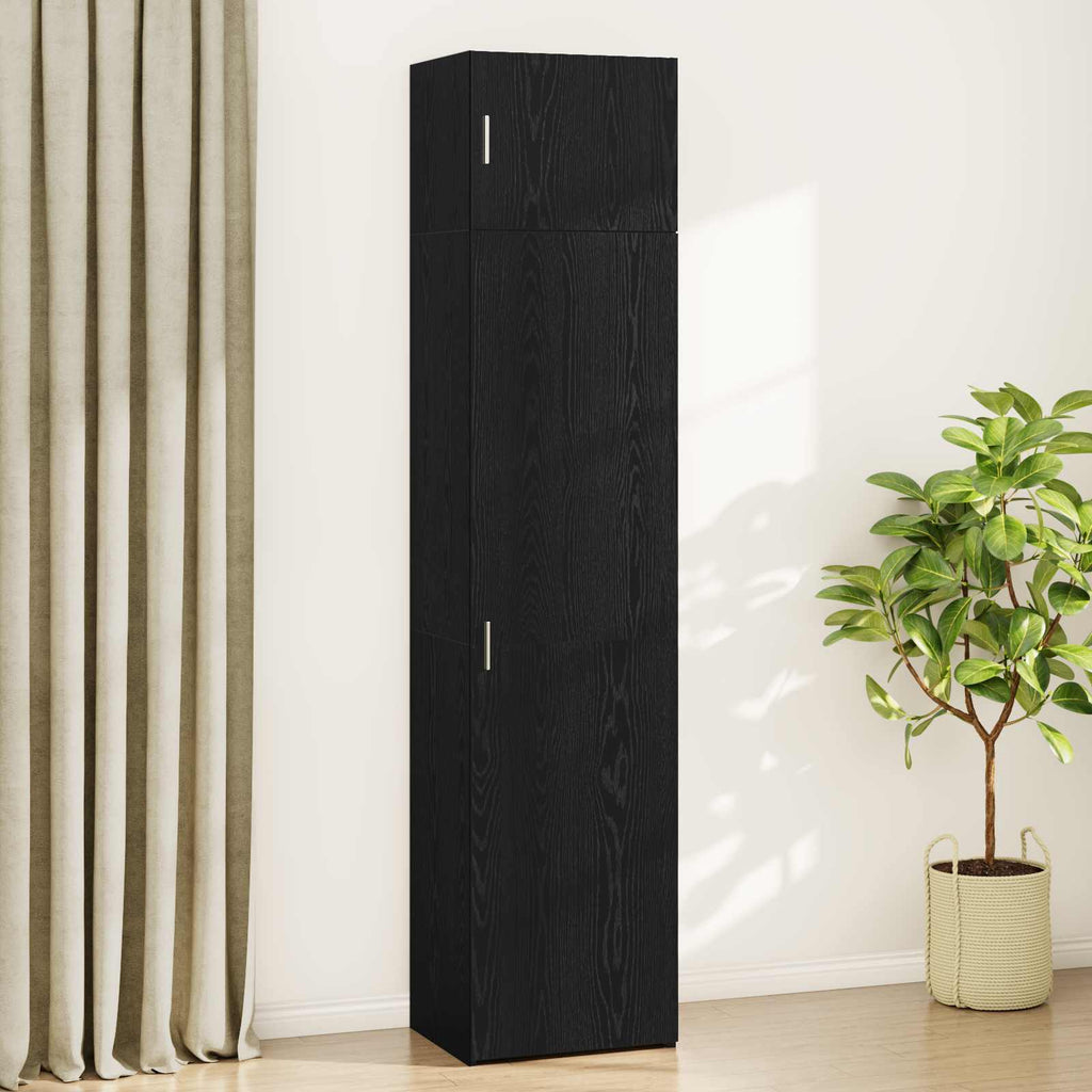 Sideboard 3 pcs Schwarz Eichen-Optik