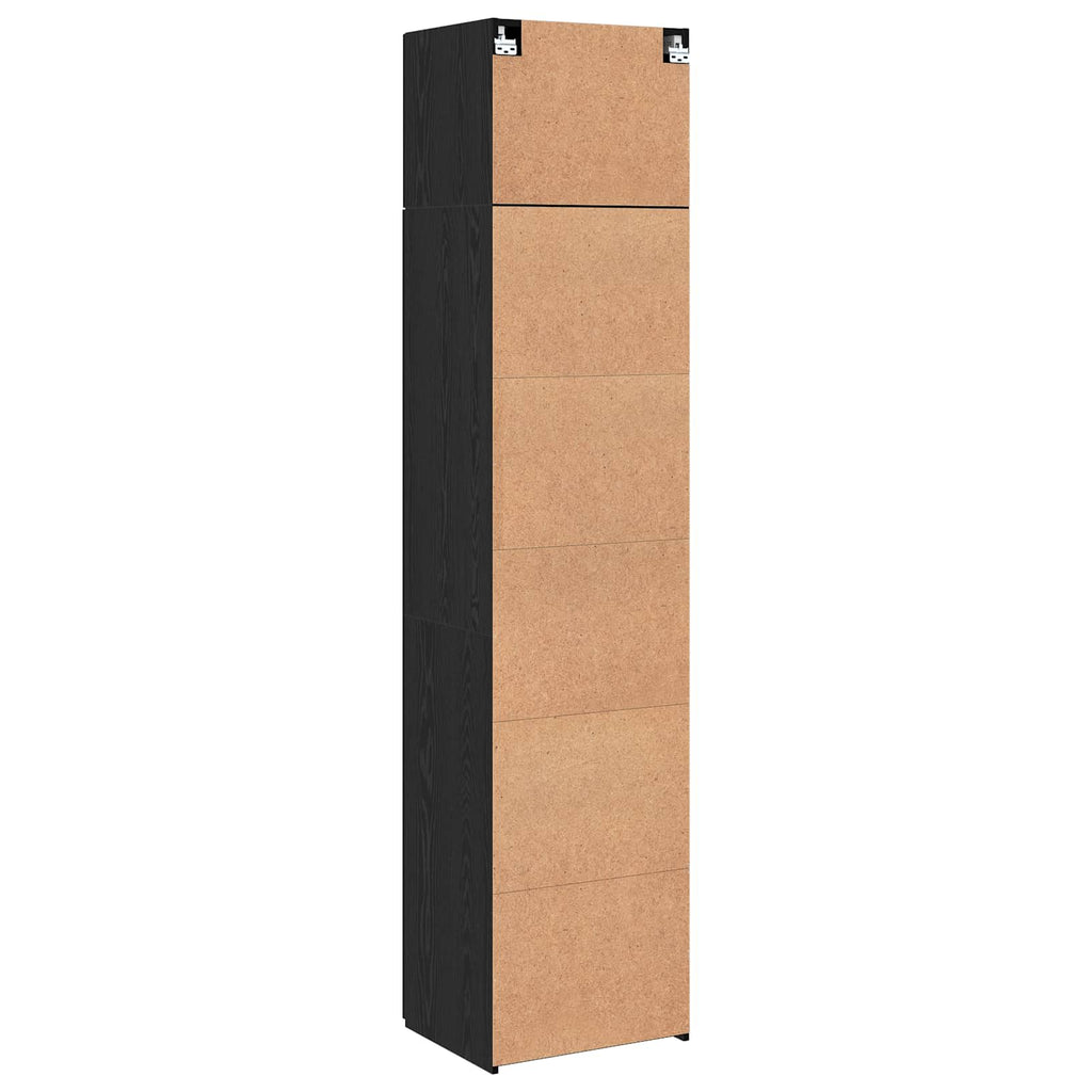 Sideboard 3 pcs Schwarz Eichen-Optik
