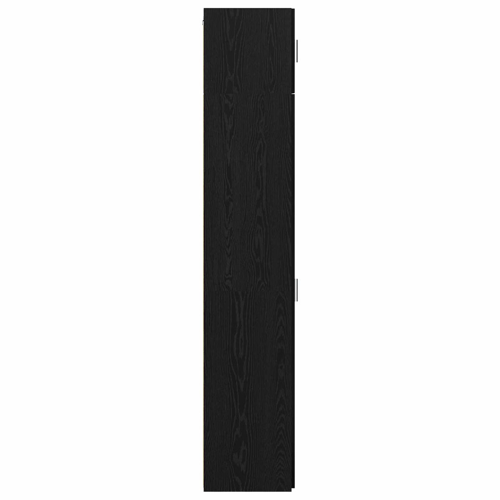 Sideboard 3 pcs Schwarz Eichen-Optik