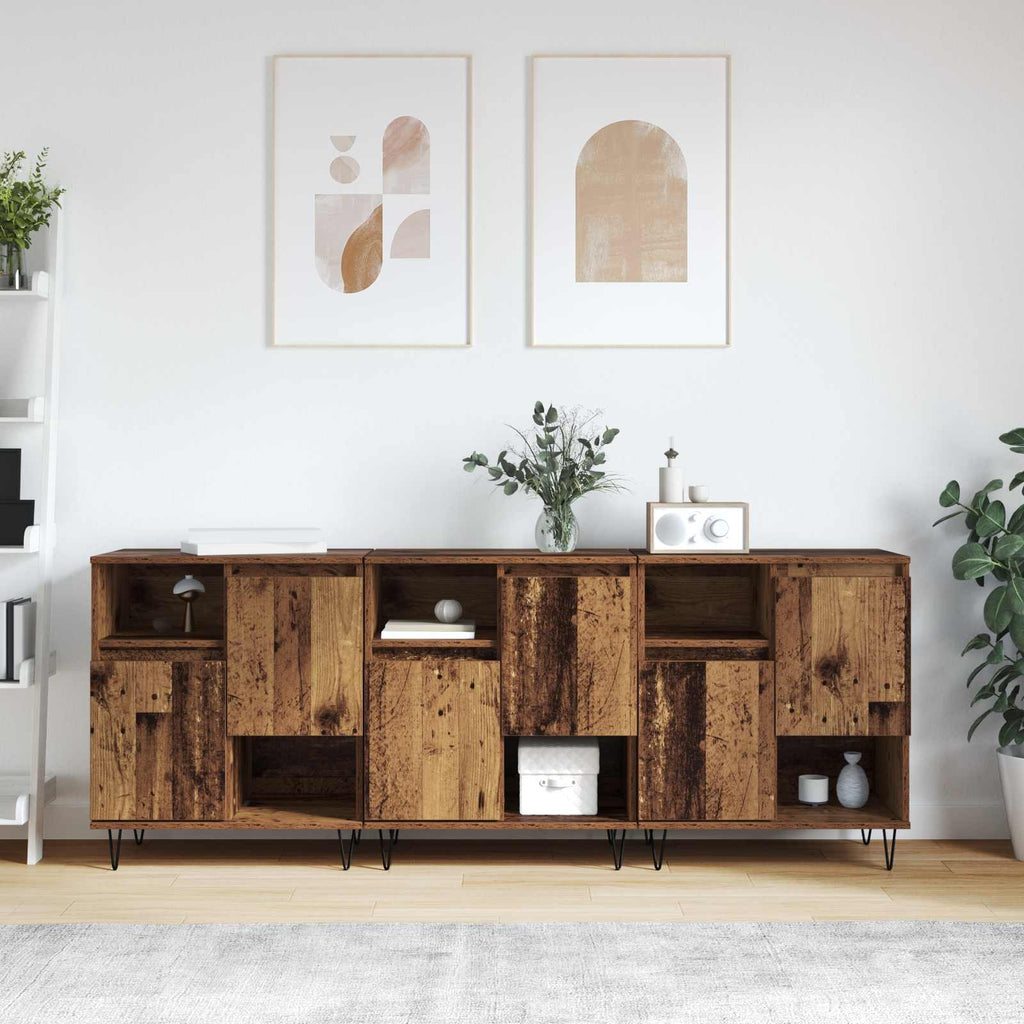 Sideboard 3 pcs Altholz 60 x 35 x 70 cm