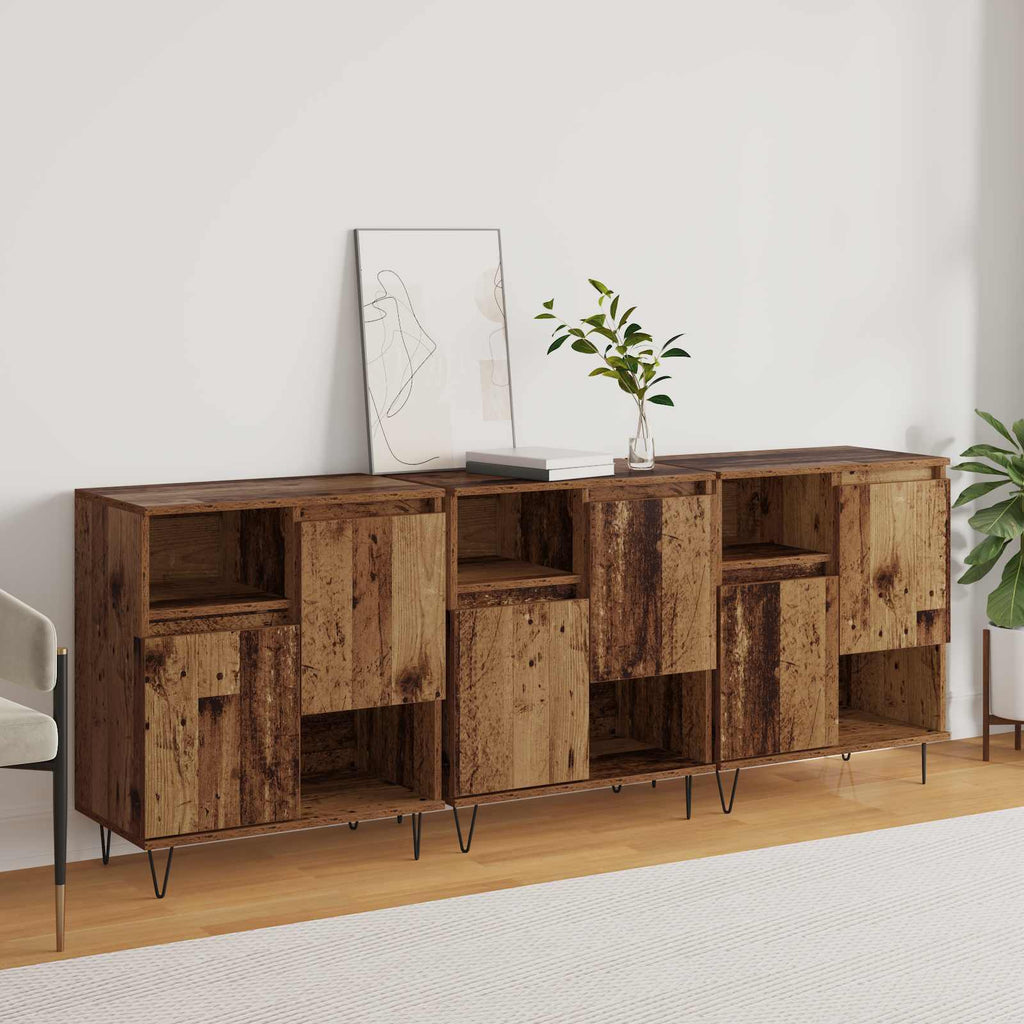 Sideboard 3 pcs Altholz 60 x 35 x 70 cm