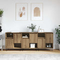 Sideboard 3 pcs Artisan-Eiche 60 x 35 x 70 cm