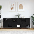 Sideboard 3 pcs Schwarz Eichen-Optik 60 x 35 x 70 cm