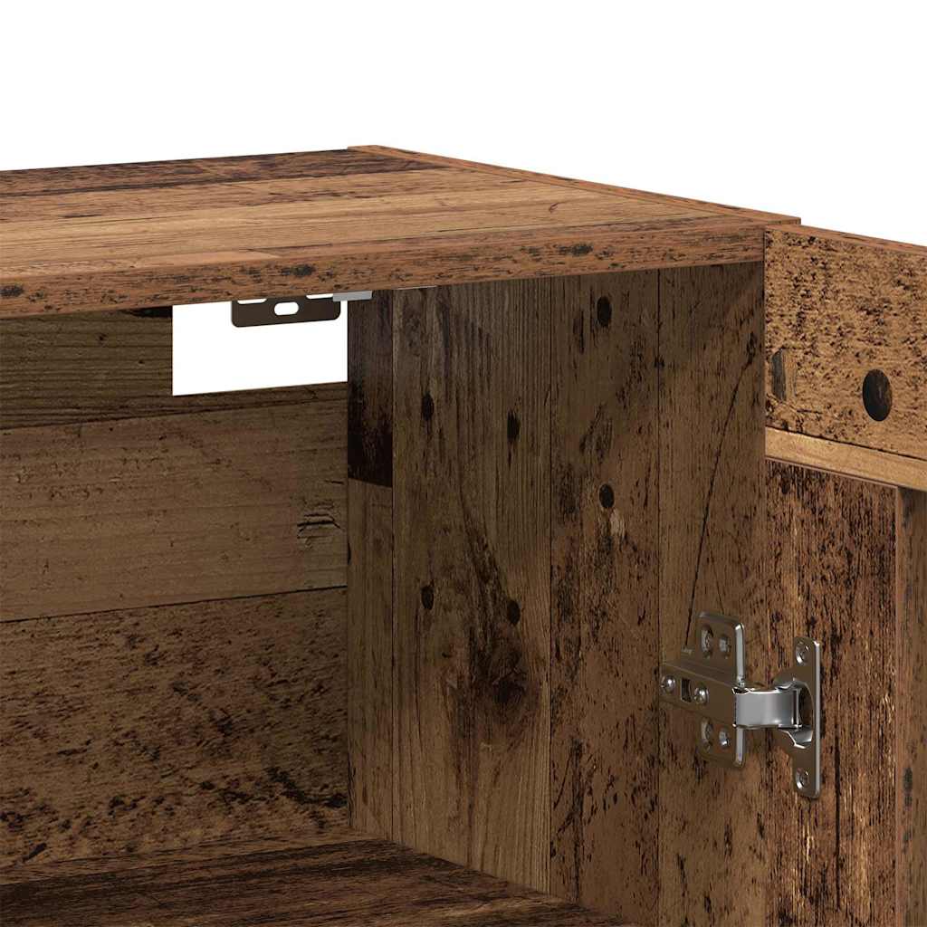Wandmontierte Schränke 2 pcs Altholz 69,5 x 34 x 90 cm