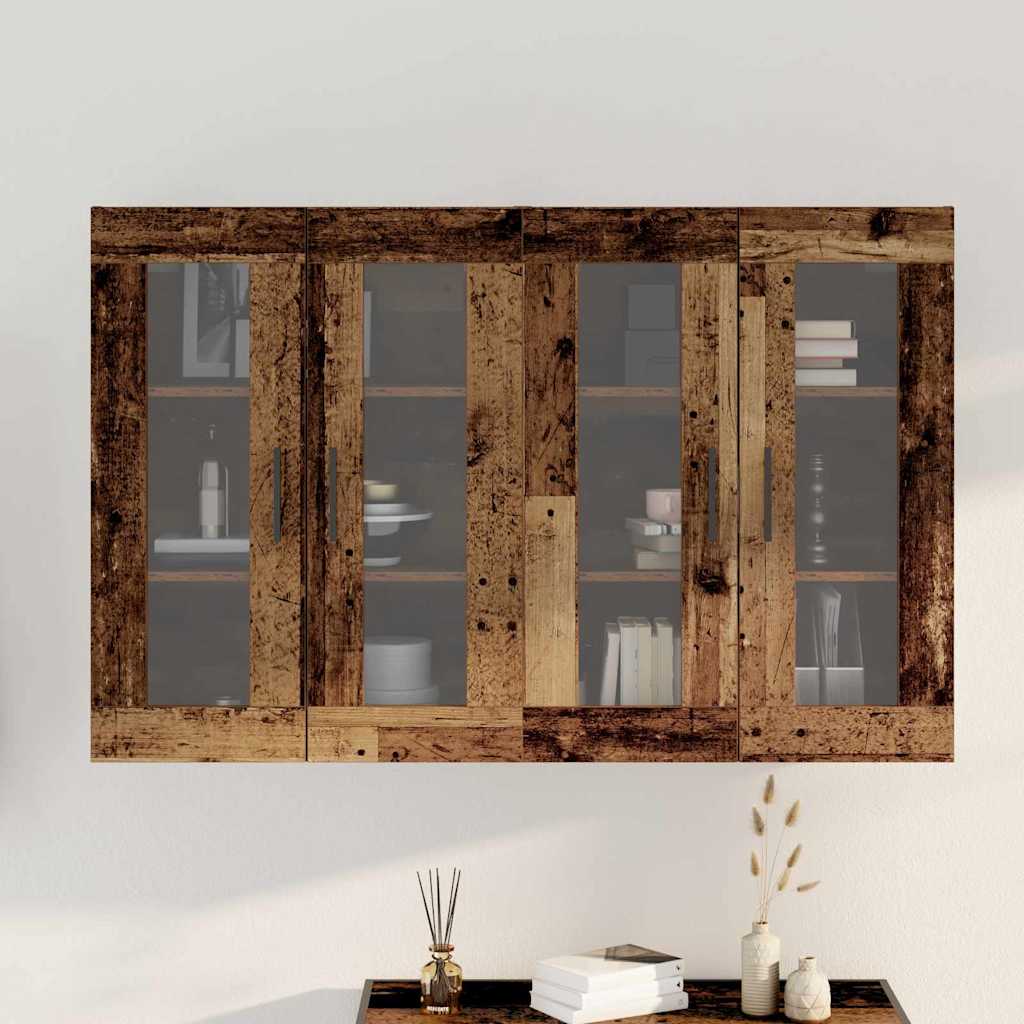 Wandmontierte Schränke 2 pcs Altholz 69,5 x 34 x 90 cm