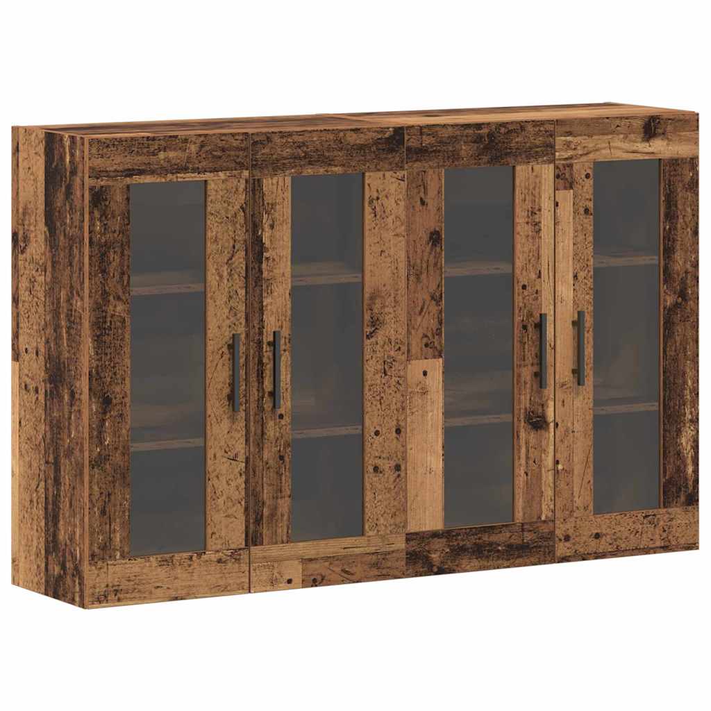 Wandmontierte Schränke 2 pcs Altholz 69,5 x 34 x 90 cm