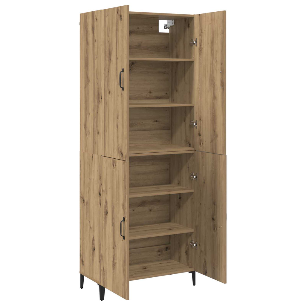 Highboard 2 pcs Artisan-Eiche Holzwerkstoff