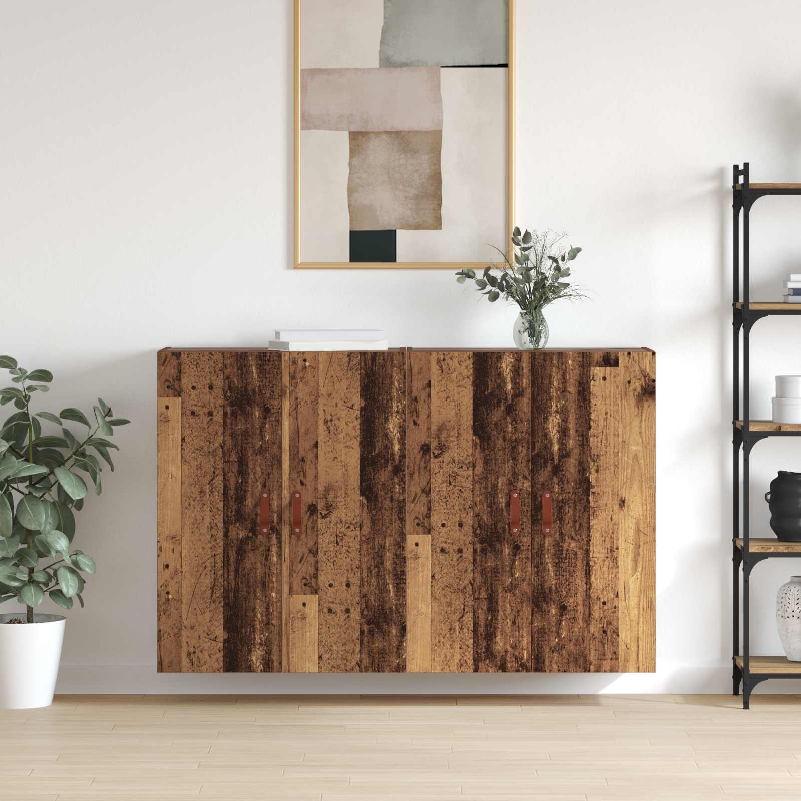 Wandschrank 2 pcs Altholz 69,5 x 34 x 90 cm Holzwerkstoff