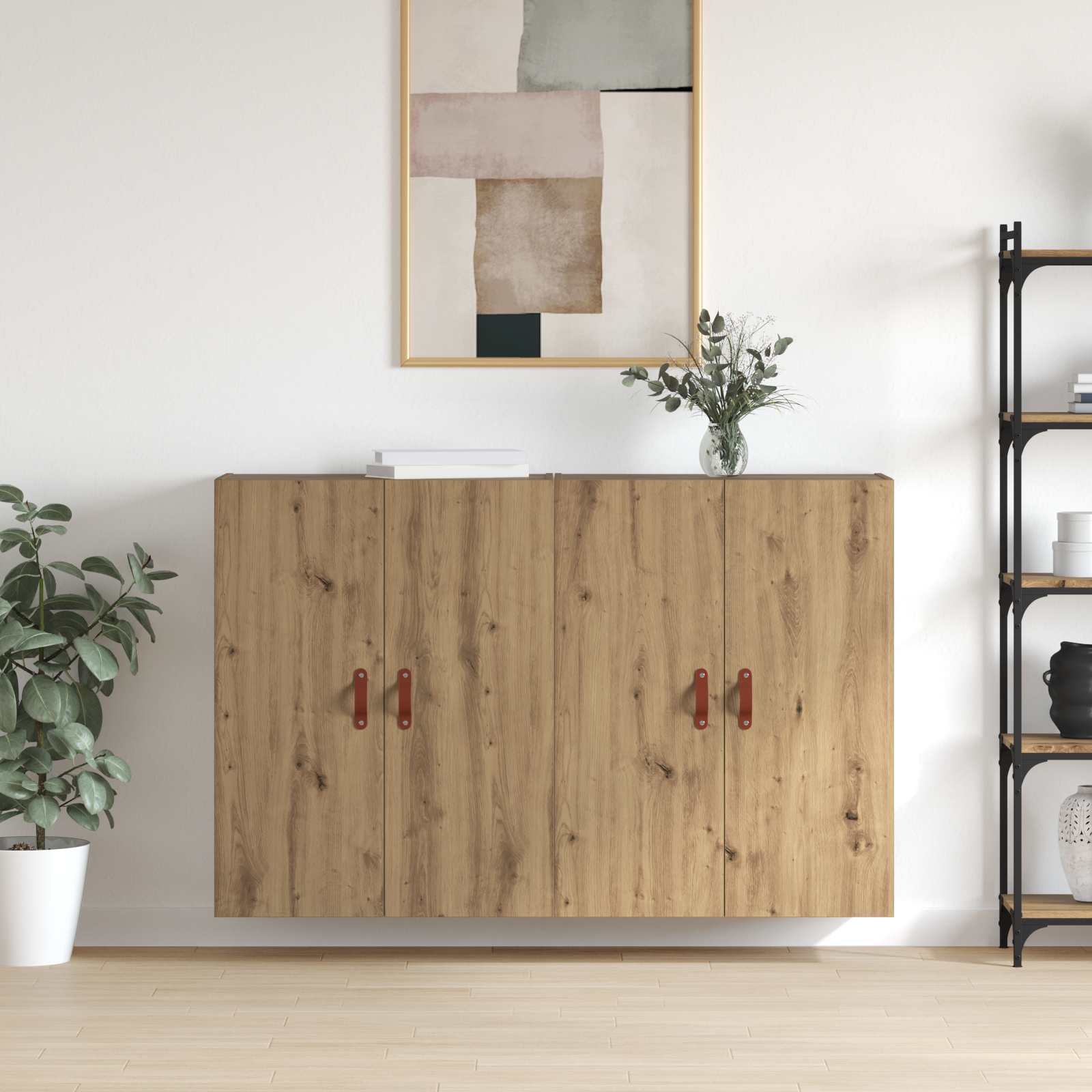 Wandschrank 2 pcs Artisan-Eiche 69,5 x 34 x 90 cm Holzwerkstoff