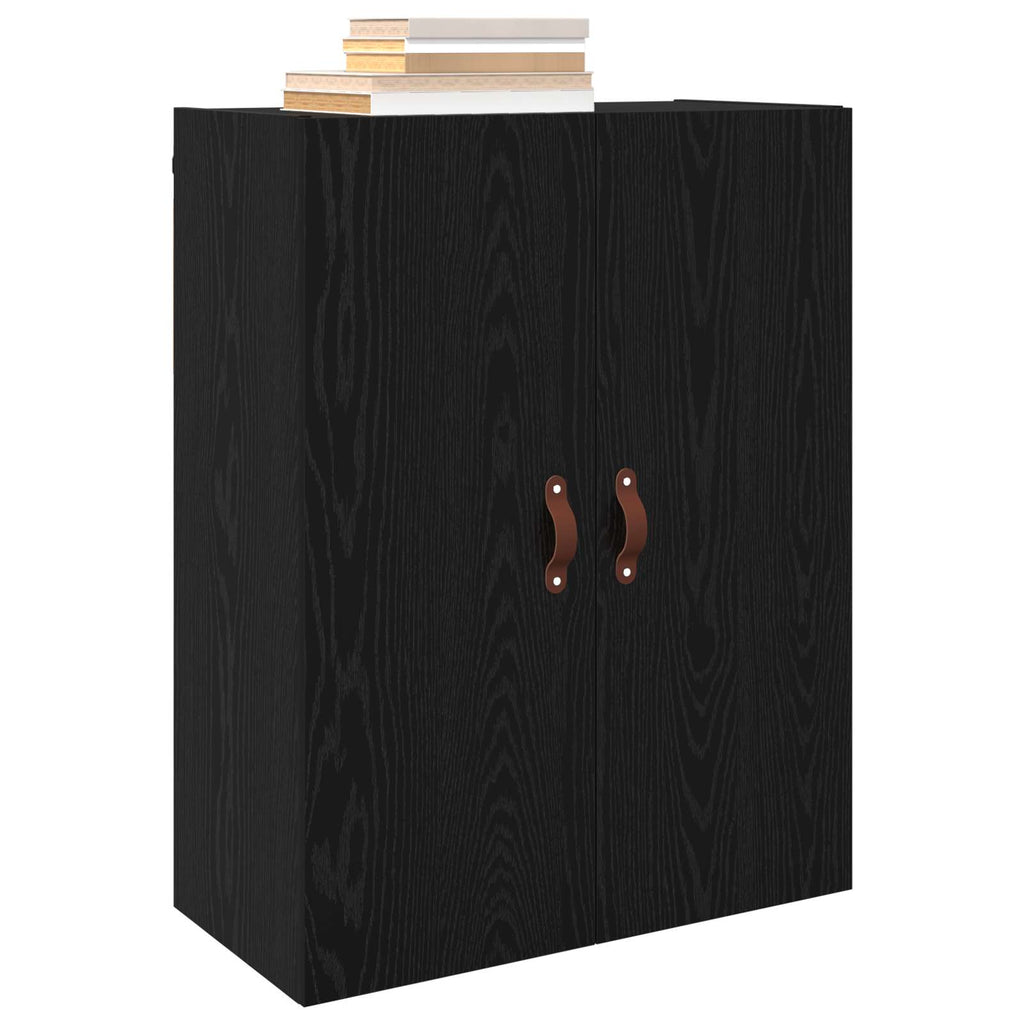Wandschrank 2 pcs Schwarz Eichen-Optik 69,5 x 34 x 90 cm