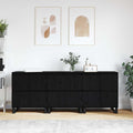 Sideboard 3 pcs Schwarz Eichen-Optik 60 x 35 x 70 cm