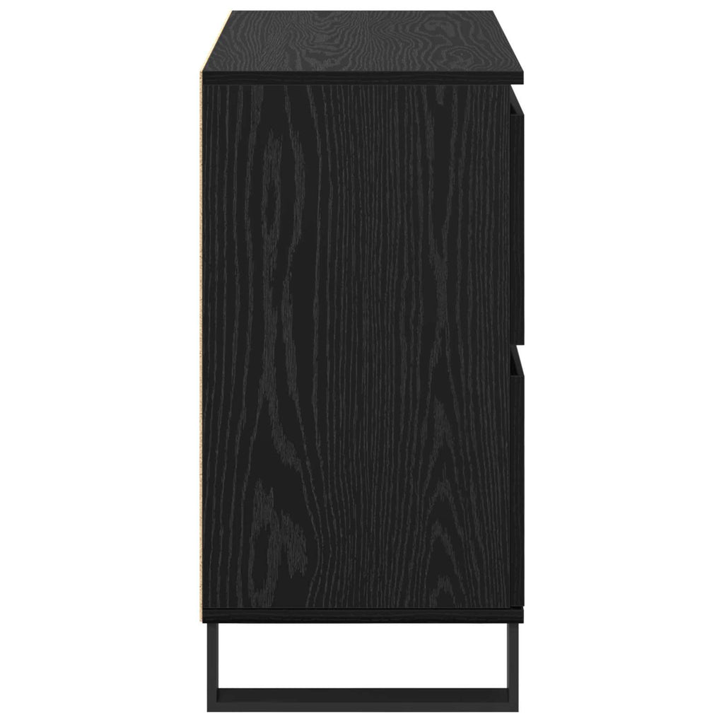 Sideboard 3 pcs Schwarz Eichen-Optik 60 x 35 x 70 cm