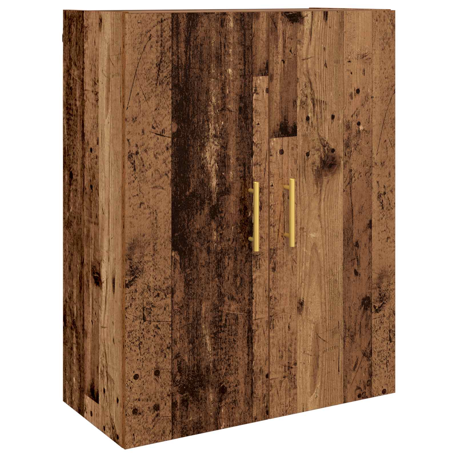 Highboard Wandmontiert Altholz 69,5 x 34 x 180 cm Holzwerkstoff