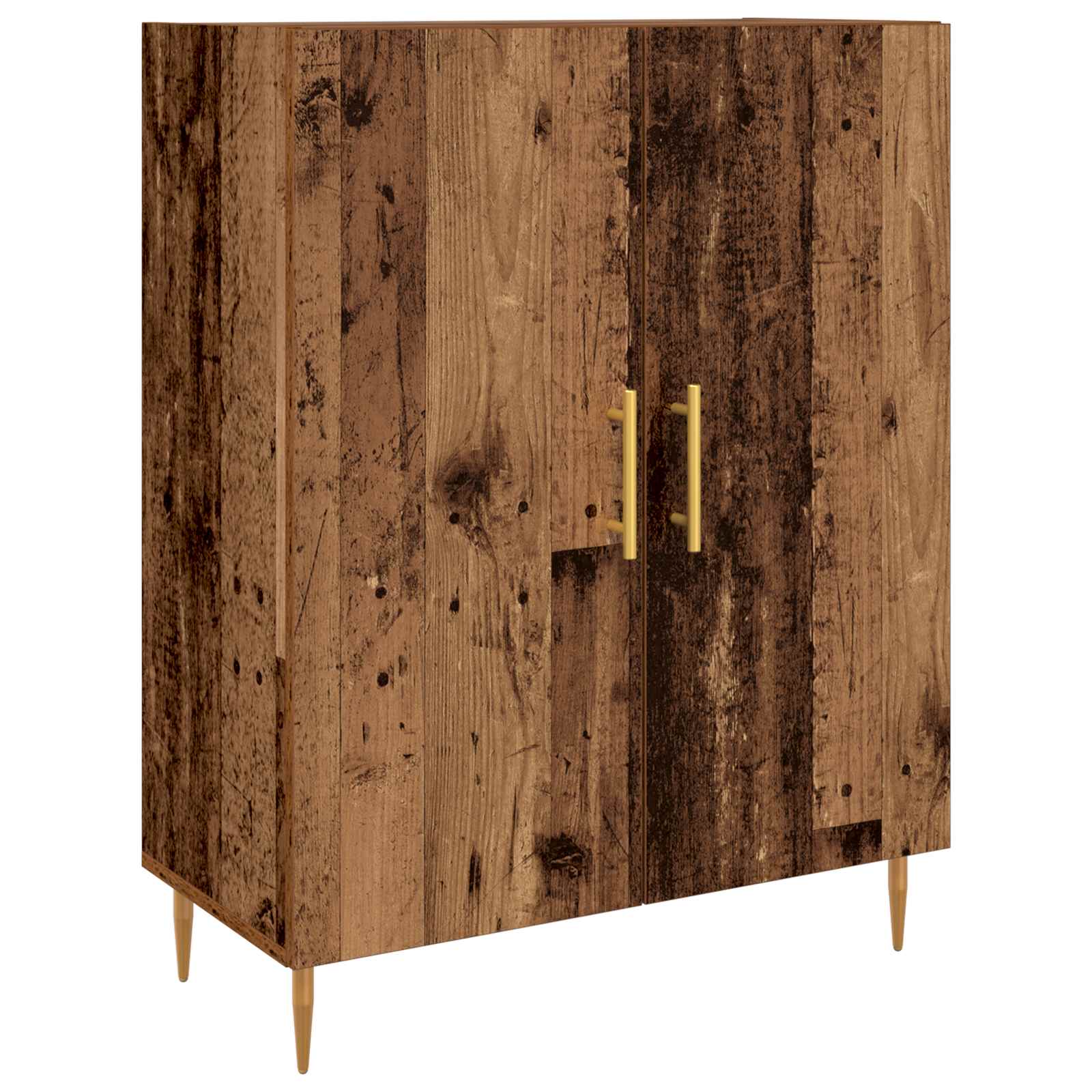 Highboard Wandmontiert Altholz 69,5 x 34 x 180 cm Holzwerkstoff