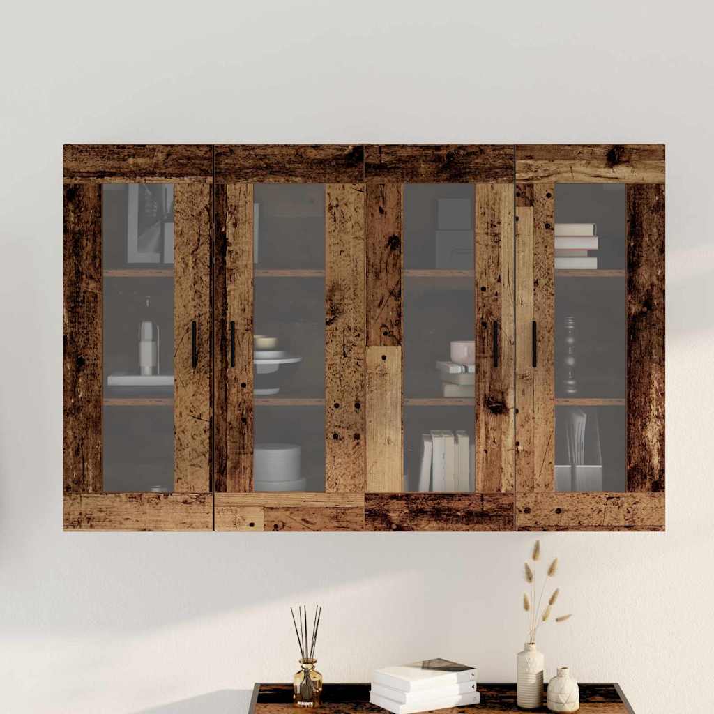 Wandmontierte Schränke 2 pcs Altholz 69,5 x 34 x 90 cm