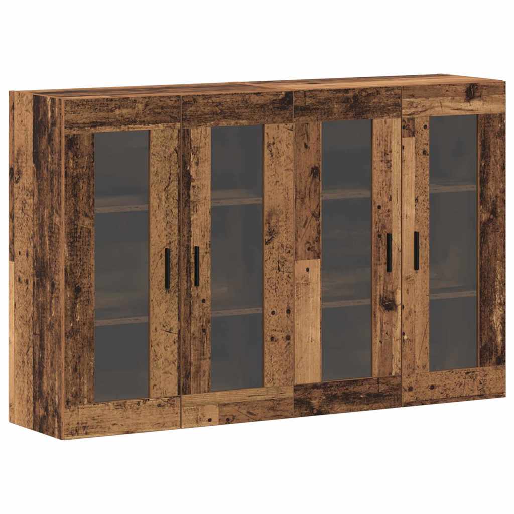 Wandmontierte Schränke 2 pcs Altholz 69,5 x 34 x 90 cm