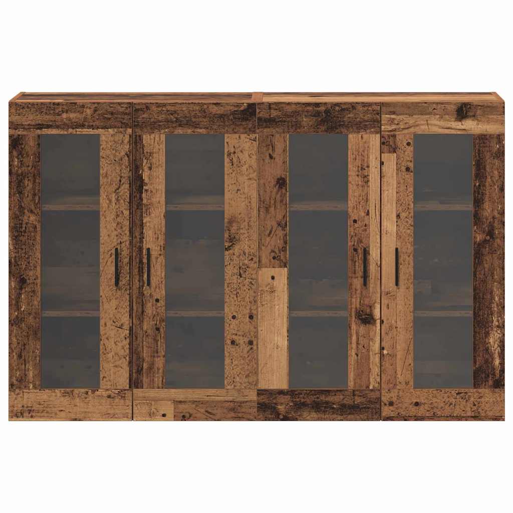 Wandmontierte Schränke 2 pcs Altholz 69,5 x 34 x 90 cm