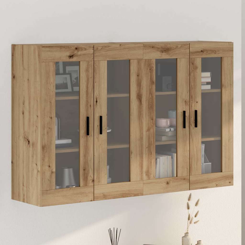 Wandmontierte Schränke 2 pcs Artisan-Eiche 69,5 x 34 x 90 cm