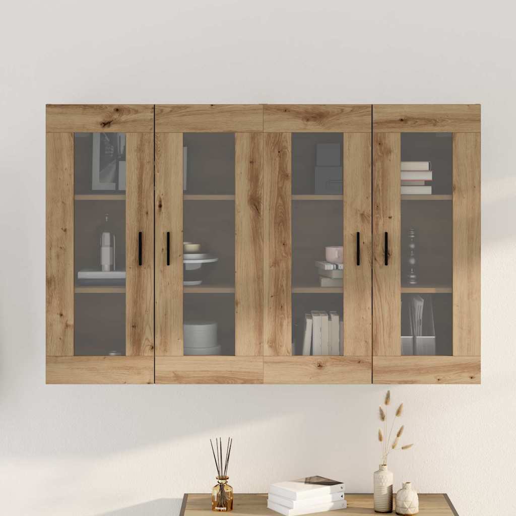 Wandmontierte Schränke 2 pcs Artisan-Eiche 69,5 x 34 x 90 cm