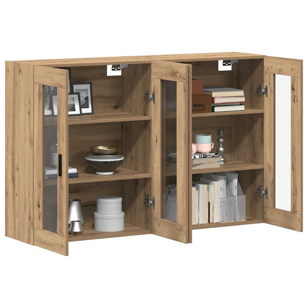 Wandmontierte Schränke 2 pcs Artisan-Eiche 69,5 x 34 x 90 cm