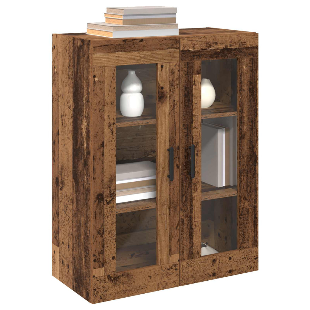 Wandmontierte Schränke 2 pcs Altholz 69,5 x 34 x 90 cm