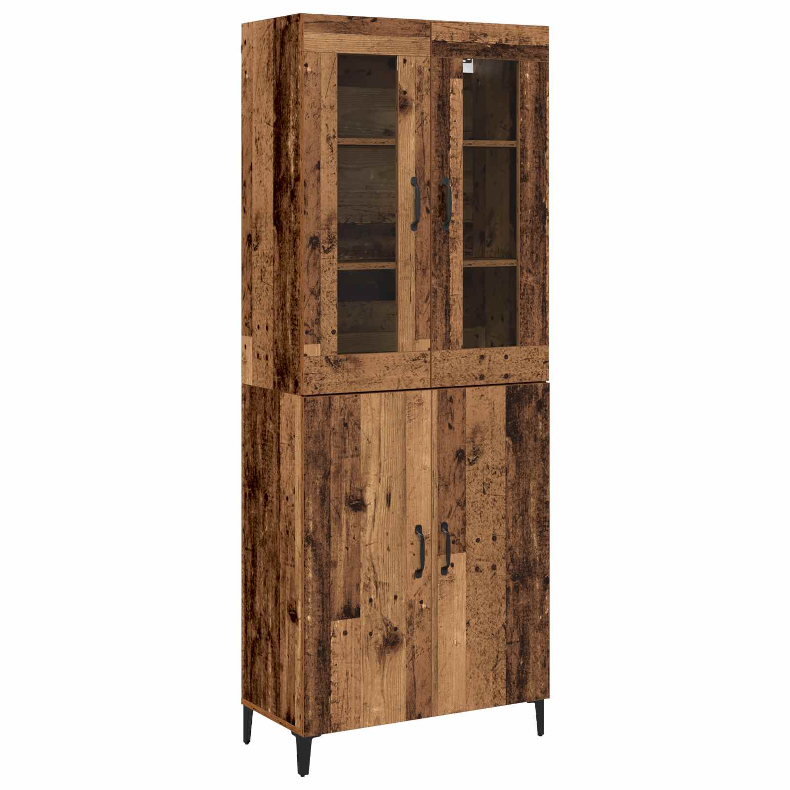 Highboard 2 pcs Altholz Holzwerkstoff