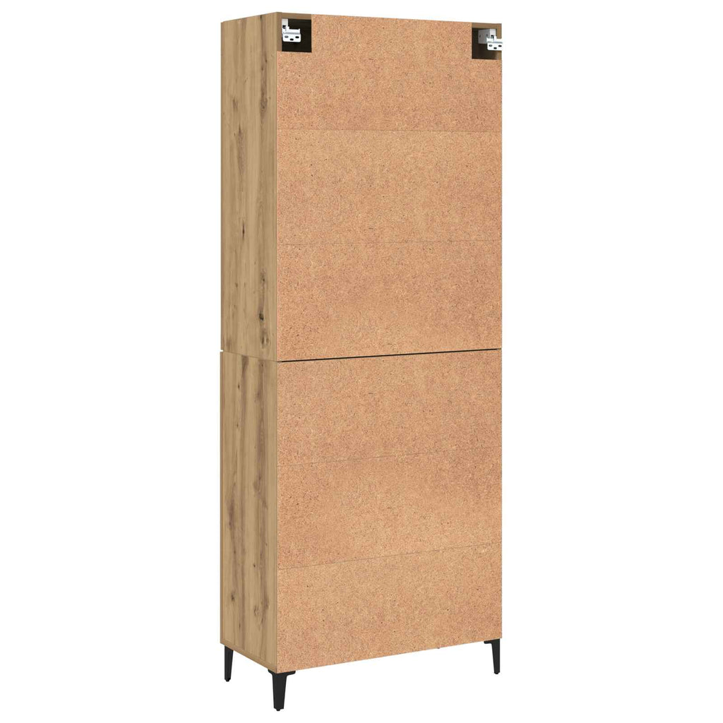 Highboard 2 pcs Artisan-Eiche Holzwerkstoff