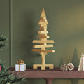 Holz Weihnachtsbaum mit Ständer Braun 60 cm Massivholz Kiefer