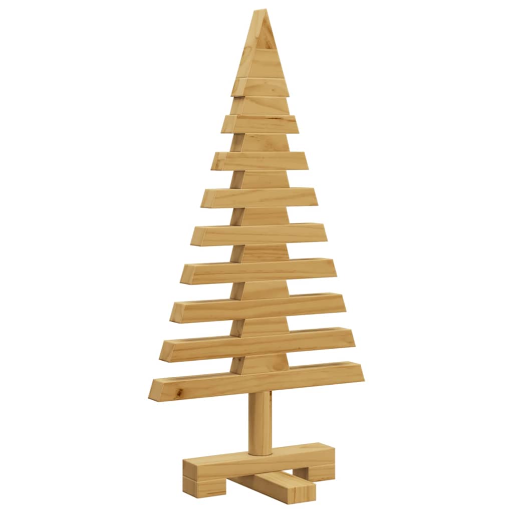 Holz Weihnachtsbaum mit Ständer Braun 60 cm Massivholz Kiefer
