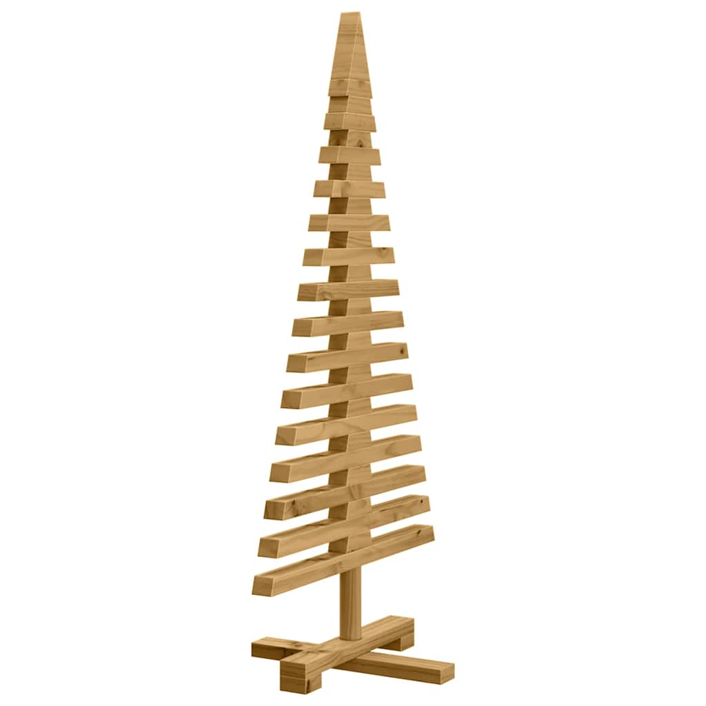 Holz Weihnachtsbaum mit Ständer Braun 90 cm Massivholz Kiefer