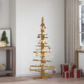 Holz Weihnachtsbaum mit Ständer Braun 150 cm Massivholz Kiefer