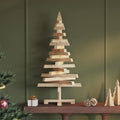 Weihnachtsbäume mit Ständer Natur 90 cm Massivholz Kiefer