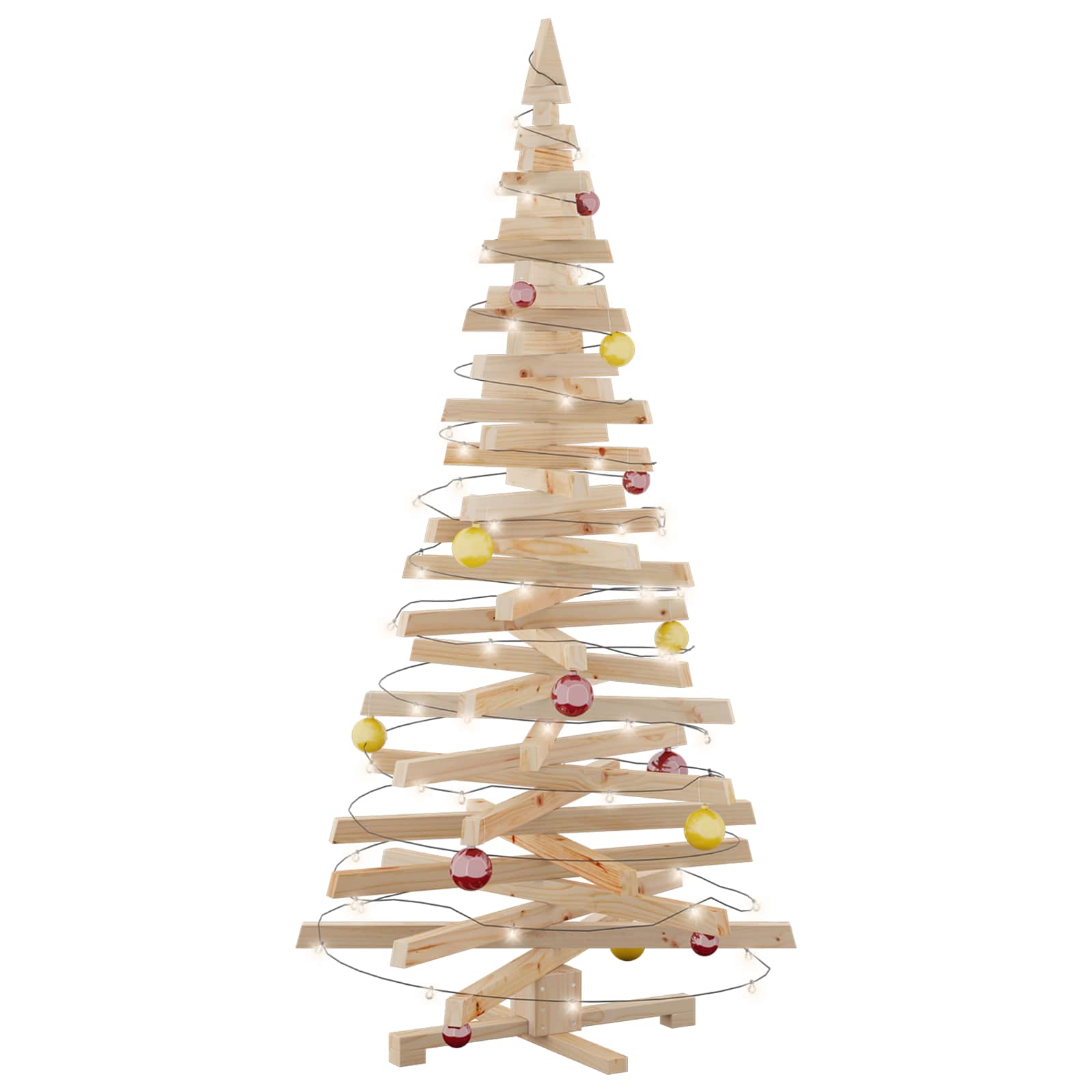 Weihnachtsbäume mit Ständer Natur 180 cm Massivholz Kiefer