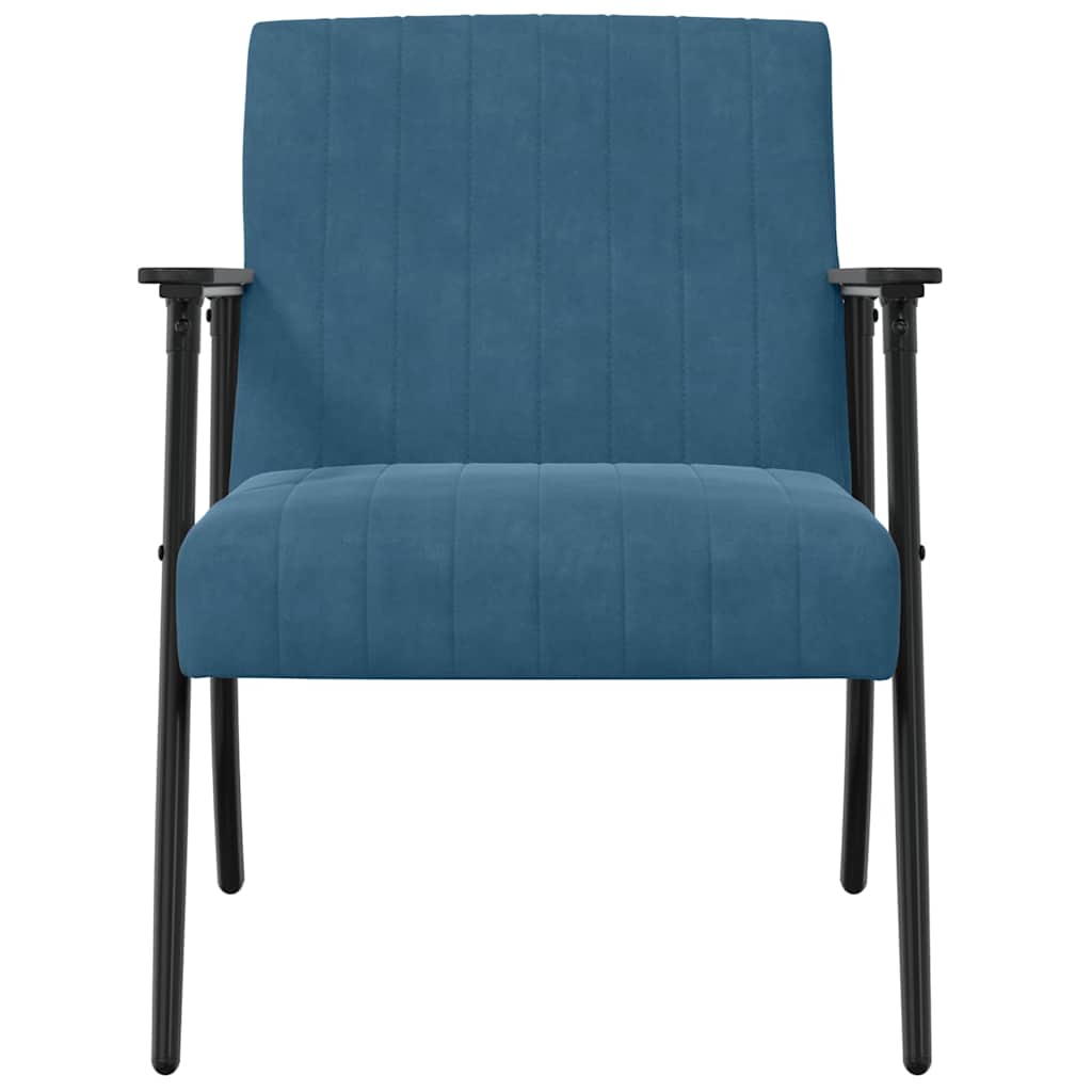 Sessel Blau 59 x 75 x 78 cm Samt