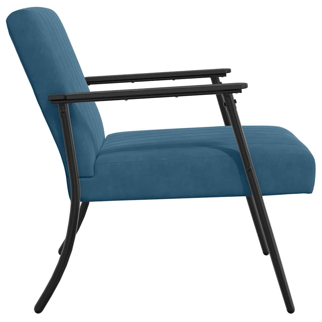 Sessel Blau 59 x 75 x 78 cm Samt