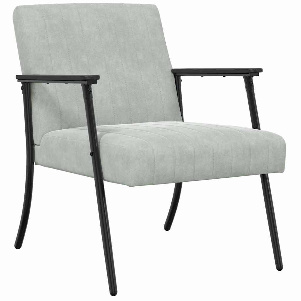 Sessel Hellgrau 59 x 75 x 78 cm Samt